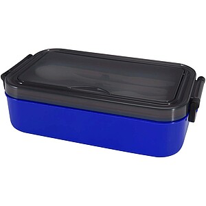 Snappy lunch box and cutlery set, blue