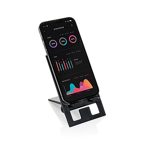 SnapStand RCS recycled plastic foldable phone stand, black