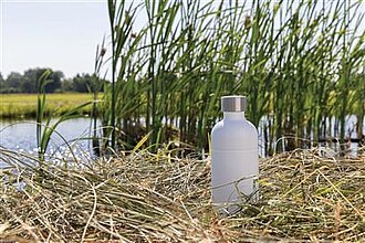 Soda RCS certified re-steel carbonated drinking bottle, white