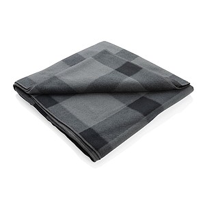Soft plaid fleece blanket, anthracite