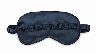 Soft polyester eye mask, blue