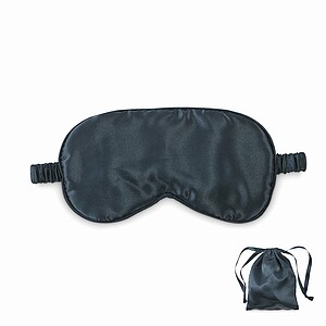 Soft polyester eye mask, stone grey