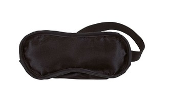 Soft sleeping mask, adjustable elastic band with plastic closure,colour black