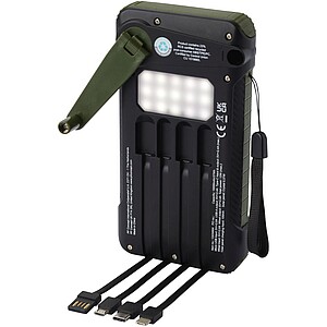 Soldy 10.000 mAh RCS recycled plastic solar dynamo power bank