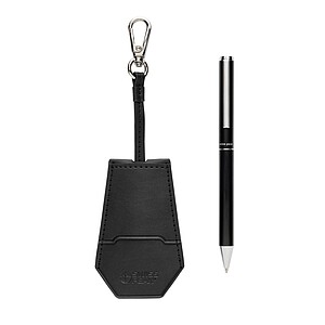 SP Tula RCS certified recycled PU key holder and pen set, black