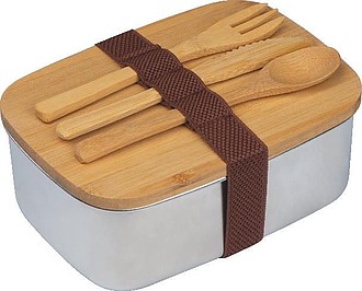 Spacious Stainless Steel Lunchbox with Bamboo Lid