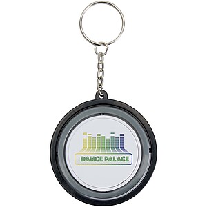 Spinx recycled plastic gyroscope fidget keychain, solid black