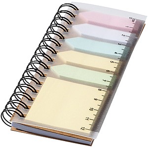Spiral sticky note book, natural
