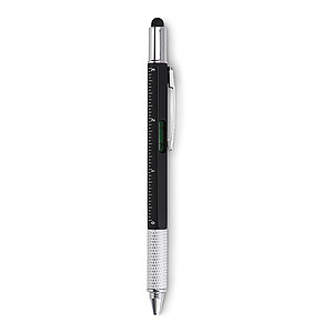Spirit level pen with ruler an