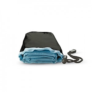 Sport towel in nylon pouch, blue