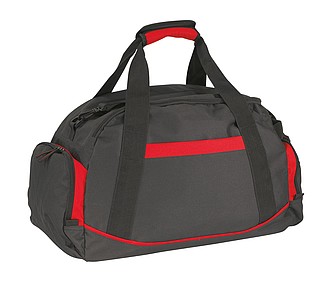 Sports bag "Dome" with shoe compartment,colour red, black