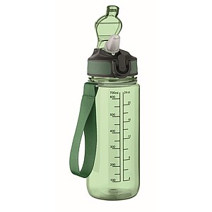 Sports bottle 700ml, transparent green
