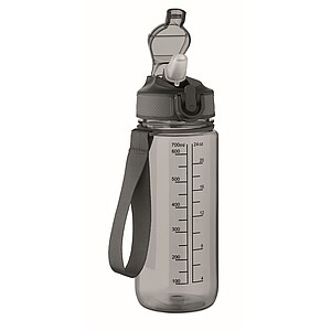 Sports bottle 700ml, transparent grey