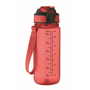 Sports bottle 700ml, transparent red