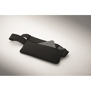 Sports waist bag 600D RPET, black