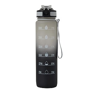 Sports water bottle, black, grey