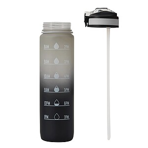 Sports water bottle, black, grey