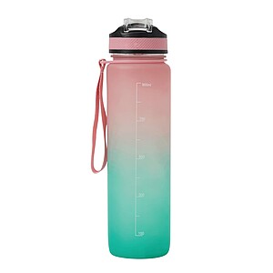 Sports water bottle, pink, turquoise