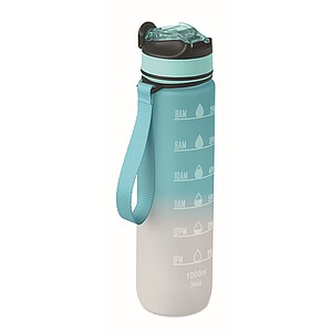 Sports water bottle RPET 1L, baby blue