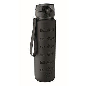 Sports water bottle RPET 1L, black