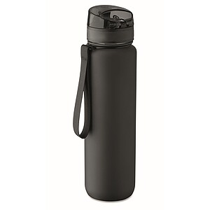 Sports water bottle RPET 1L, black