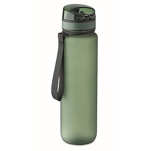 Sports water bottle RPET 1L, dark green