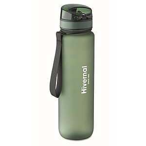 Sports water bottle RPET 1L, dark green