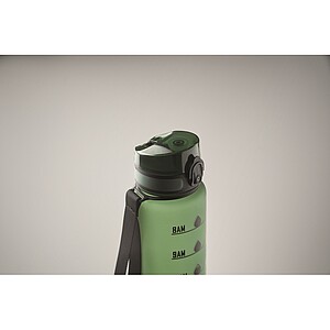 Sports water bottle RPET 1L, dark green