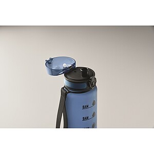 Sports water bottle RPET 1L, transparent light blue