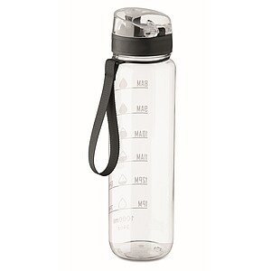 Sports water bottle RPET 1L, transparent
