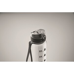 Sports water bottle RPET 1L, transparent