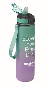 Sports water bottle RPET 1L, turquoise