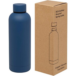 Spring 500 ml RCS certified recycled stainless steel copper vacuum insulated bottle, ocean blue