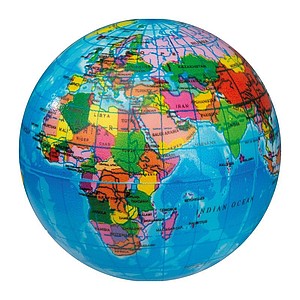 Squeeze ball in globe shape