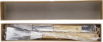 Stainless steel barbecue set Kaitlyn, brown