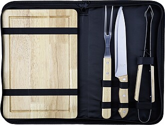 Stainless steel barbecue set Kathleen, black