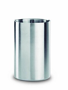 Stainless steel bottle cooler, matt silver