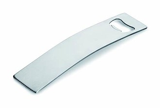 Stainless steel bottle opener, matt silver