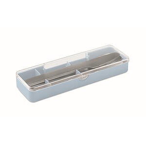 Stainless steel cutlery set, baby blue