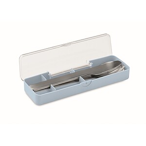 Stainless steel cutlery set, baby blue