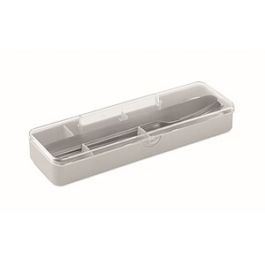 Stainless steel cutlery set, grey