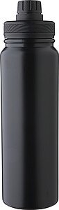 Stainless steel double walled bottle (800 ml), black