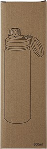 Stainless steel double walled bottle (800 ml), black