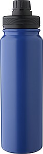 Stainless steel double walled bottle (800 ml), cobalt blue