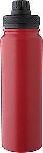 Stainless steel double walled bottle (800 ml), red
