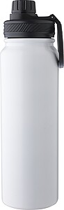 Stainless steel double walled bottle (800 ml), white