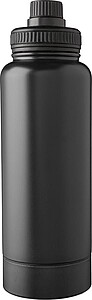 Stainless steel double-walled drinking bottle 1000 ml Nathaniel, black