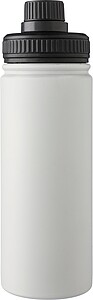 Stainless steel double-walled drinking bottle 500 ml Chad, white