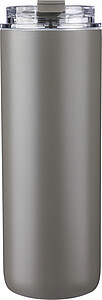 Stainless steel double-walled drinking bottle (500 ml) Omari, gun metal