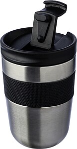 Stainless steel double-walled drinking mug 300 ml Keith, black/silver